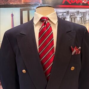 Stanley Blacker Blue Double Breasted Blazer